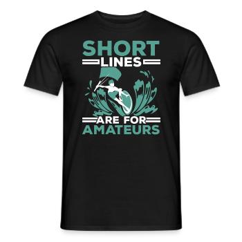 Kurze Leinen sind für Amateure Kitesurfen - Männer T-Shirt - Schwarz - Vorne - AI Model Male 178 light (178cm)