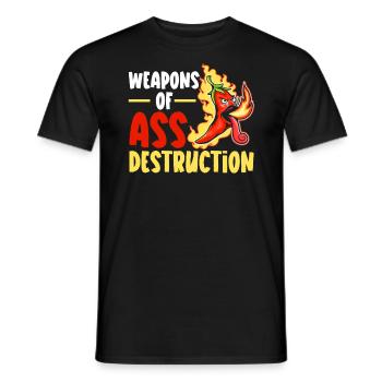 Red Hot Chili Flavor Mexican Spice Spicy Food - Men's T-Shirt - black - Front - AI Model Male 178 light (178cm)