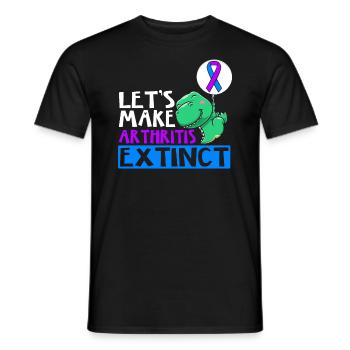 Lasst uns Arthritis zum ausgestorbenen Dinosaurierliebhaber machen - Männer T-Shirt - Schwarz - Vorne - AI Model Male 178 light (178cm)