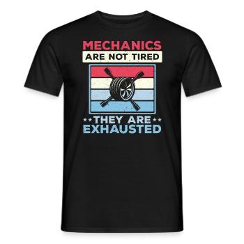 Les mécaniciens ne sont pas fatigués, ils sont épuisés voiture - T-shirt homme - noir - Devant - AI Model Male 178 light (178cm)