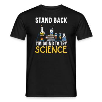 Reculez Je vais essayer Professeur de sciences - T-shirt homme - noir - Devant - AI Model Male 178 light (178cm)