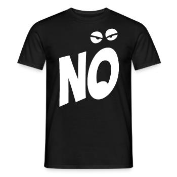 Nö, ich muss garnix - Typografie - Spruch - Männer T-Shirt - Schwarz - Vorne - AI Model Male 178 light (178cm)