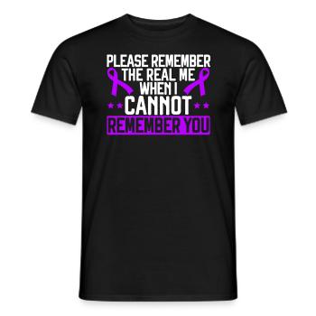 Démence Je porte la conscience de la maladie d’Alzheimer violette - T-shirt homme - noir - Devant - AI Model Male 178 light (178cm)