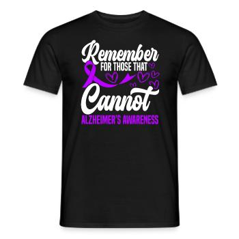 Rappelez-vous pour ceux qui ne peuvent pas la maladie d’Alzheimer - T-shirt homme - noir - Devant - AI Model Male 178 light (178cm)