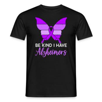 Démence Je porte la conscience de la maladie d’Alzheimer violette - T-shirt homme - noir - Devant - AI Model Male 178 light (178cm)