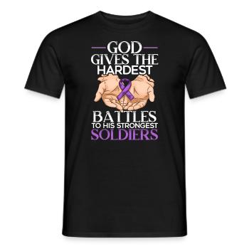 Démence Je porte la conscience de la maladie d’Alzheimer violette - T-shirt homme - noir - Devant - AI Model Male 178 light (178cm)