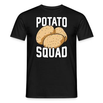 Potato Squad Potato Lover French Fries Potatoes - Men's T-Shirt - black - Front - AI Model Male 178 light (178cm)