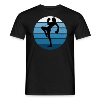 Boxe Kickboxing Kickboxing Hommes - T-shirt homme - noir - Devant - AI Model Male 178 light (178cm)
