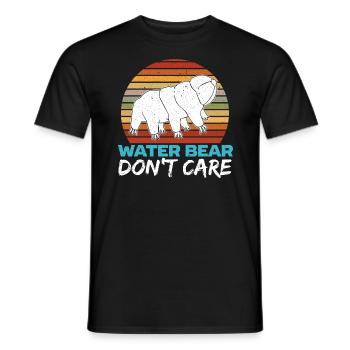 Water Bear Don't Care Moss Piglet Tardigrade - Men's T-Shirt - black - Front - AI Model Male 178 light (178cm)