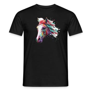 Mosaïque de tête de cheval - T-shirt homme - noir - Devant - AI Model Male 178 light (178cm)
