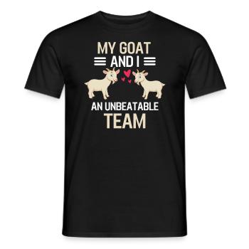 Meine Ziege und ich Bauernhof Tier Geschenk Ziege - Männer T-Shirt - Schwarz - Vorne - AI Model Male 178 light (178cm)
