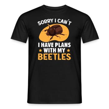 Désolé, je ne peux pas avoir de plans avec mon insecte coléoptère - T-shirt homme - noir - Devant - AI Model Male 178 light (178cm)