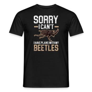 Désolé, je ne peux pas avoir de plans avec mon insecte coléoptère - T-shirt homme - noir - Devant - AI Model Male 178 light (178cm)