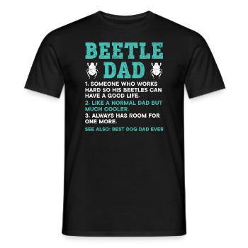 Entomologie des insectes Futur Entomologiste Papa Coléoptère - T-shirt homme - noir - Devant - AI Model Male 178 light (178cm)