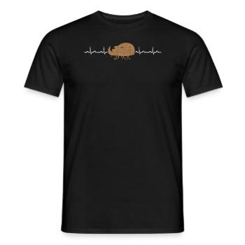 Entomologie des insectes Entomologiste Coléoptère Rythme cardiaque - T-shirt homme - noir - Devant - AI Model Male 178 light (178cm)