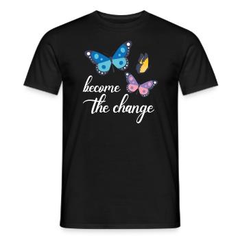 Werden Sie der Change Butterfly Insect Entomology Bug - Männer T-Shirt - Schwarz - Vorne - AI Model Male 178 light (178cm)