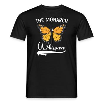 The Monarch Whisperer Butterfly Insect Bug Hunter - Men's T-Shirt - black - Front - AI Model Male 178 light (178cm)
