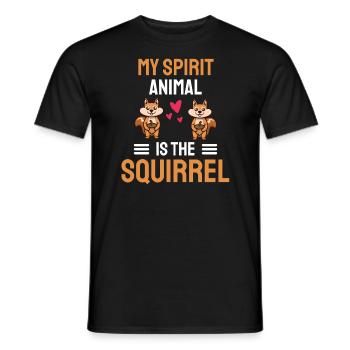 Cadeau de rongeur animal forestier drôle écureuil - T-shirt homme - noir - Devant - AI Model Male 178 light (178cm)