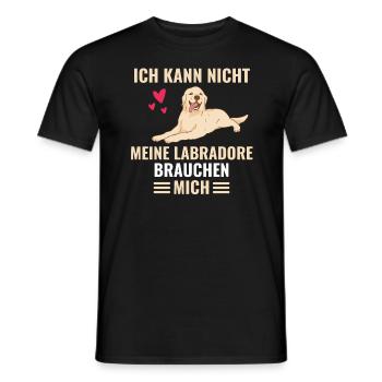 Hundebesitzer Hunde Geschenk Lustiges Labrador - Männer T-Shirt - Schwarz - Vorne - AI Model Male 178 light (178cm)