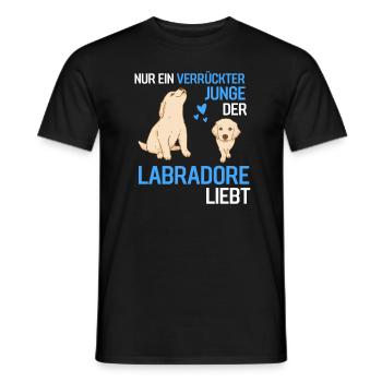 Hundeliebhaber Jungen Hunde Geschenk Labrador - Männer T-Shirt - Schwarz - Vorne - AI Model Male 178 light (178cm)