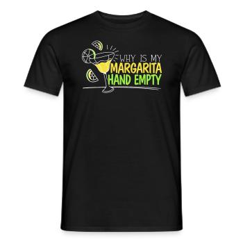 Pourquoi mon cocktail d’alcool vide Margarita Hand est-il - T-shirt homme - noir - Devant - AI Model Male 178 light (178cm)