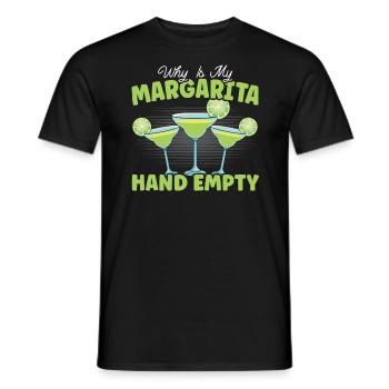 Pourquoi mon cocktail d’alcool vide Margarita Hand est-il - T-shirt homme - noir - Devant - AI Model Male 178 light (178cm)