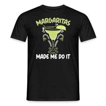 Margaritas hat mich dazu gebracht, es zu tun Alkoholischer Getränkecocktail - Männer T-Shirt - Schwarz - Vorne - AI Model Male 178 light (178cm)