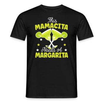 Cette mamacita a besoin d’un cocktail alcoolisé Margarita - T-shirt homme - noir - Devant - AI Model Male 178 light (178cm)