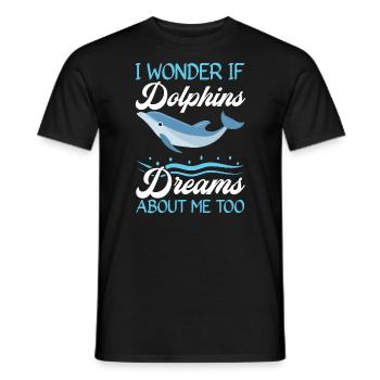 Dolphin Lover Marine Biology Animal sous-marin - T-shirt homme - noir - Devant - AI Model Male 178 light (178cm)