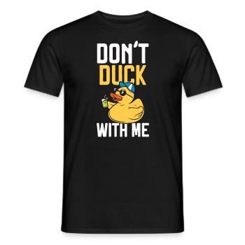 Canard Chuchoteur Caneton Oiseau Oiseau d’eau Amoureux du canard - T-shirt homme - noir - Devant - AI Model Male 178 light (178cm)