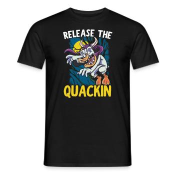 Relâchez le canard caneton canard - T-shirt homme - noir - Devant - AI Model Male 178 light (178cm)