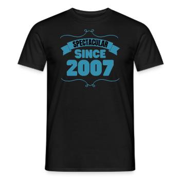 16th birthday gift Spectacular since 2007 - Men's T-Shirt - black - Front - AI Model Male 178 light (178cm)