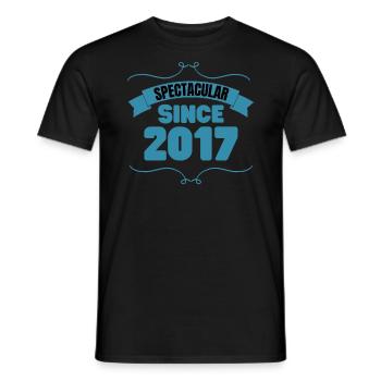 6th birthday gift Spectacular since 2017 - Men's T-Shirt - black - Front - AI Model Male 178 light (178cm)