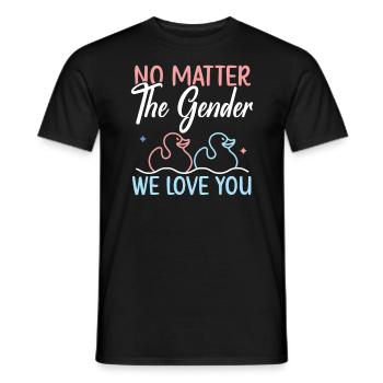 Egal welches Geschlecht wir lieben dich Geschlecht offenbaren - Männer T-Shirt - Schwarz - Vorne - AI Model Male 178 light (178cm)
