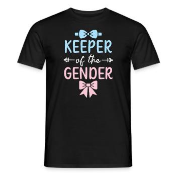 Keeper Of The Gender Schwangerschaft Gender Reveal - Männer T-Shirt - Schwarz - Vorne - AI Model Male 178 light (178cm)