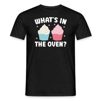 Was ist im Ofen Baby Ankündigung Geschlecht Enthüllung - Männer T-Shirt - Schwarz - Vorne - AI Model Male 178 light (178cm)