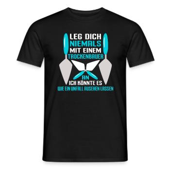 Trockenbaumonteur Trockenbauer - Männer T-Shirt - Schwarz - Vorne - AI Model Male 178 light (178cm)
