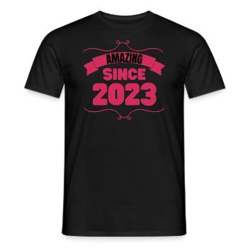 Geburt Geschenk Unglaublich seit 2023 - Männer T-Shirt - Schwarz - Vorne - AI Model Male 178 light (178cm)