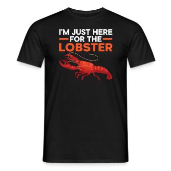 Je suis juste ici pour les fruits de mer de langoustes de homard - T-shirt homme - noir - Devant - AI Model Male 178 light (178cm)