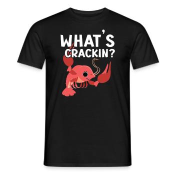 Qu’est-ce que Crackin Crawfish Eater Seafood Lobster - T-shirt homme - noir - Devant - AI Model Male 178 light (178cm)
