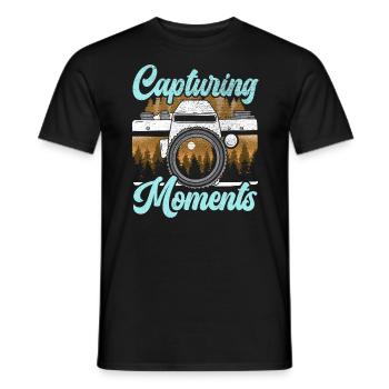 Capturing Moments Photography Camera Photographer - Men's T-Shirt - black - Front - AI Model Male 178 light (178cm)