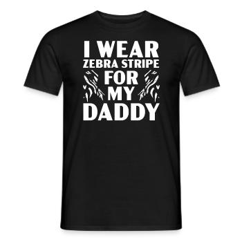 Je porte une bande zébrée pour mon papa Cancer Carcinoïde - T-shirt homme - noir - Devant - AI Model Male 178 light (178cm)