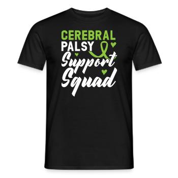 Zerebralparese Support Squad Awareness Ribbon - Männer T-Shirt - Schwarz - Vorne - AI Model Male 178 light (178cm)