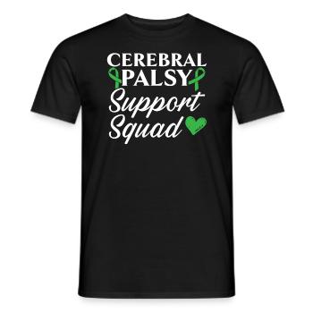 Zerebralparese Support Squad Awareness Ribbon - Männer T-Shirt - Schwarz - Vorne - AI Model Male 178 light (178cm)
