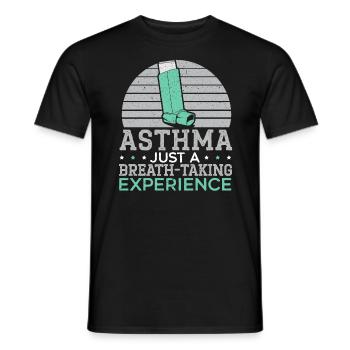Asthma nur ein atemberaubendes Erlebnis Atmen - Männer T-Shirt - Schwarz - Vorne - AI Model Male 178 light (178cm)