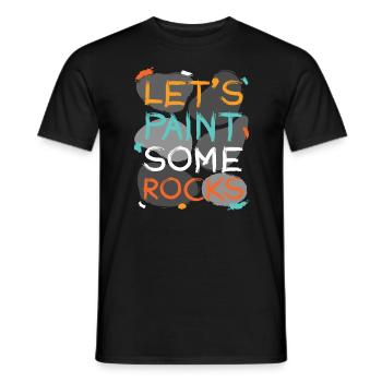 Permet de peindre des roches en peignant des pierres - T-shirt homme - noir - Devant - AI Model Male 178 light (178cm)