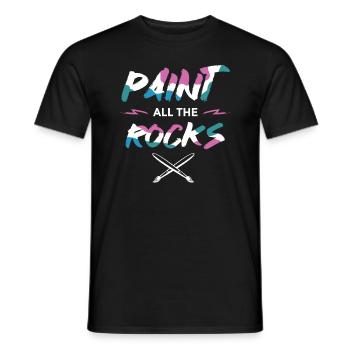 Peindre toutes les roches Peinture Pierres - T-shirt homme - noir - Devant - AI Model Male 178 light (178cm)