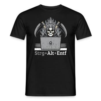 Strg Alt Entf Schwarzer Humor - Männer T-Shirt - Schwarz - Vorne - AI Model Male 178 light (178cm)