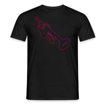 Women's Jazz Trumpeter Trumpeter Men's Trumpet - Men's T-Shirt - black - Front - AI Model Male 178 light (178cm)