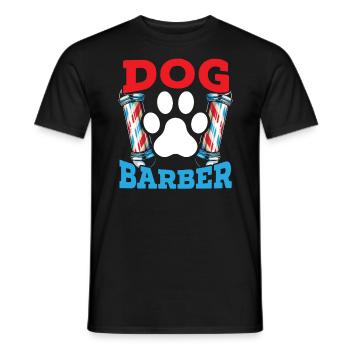 Dog Barber Pet Groomer Pet Salon Fur Artist - T-shirt homme - noir - Devant - AI Model Male 178 light (178cm)